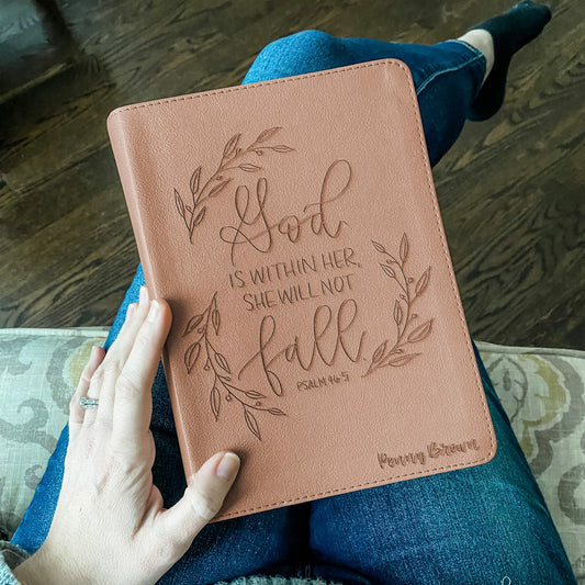 CSB She Reads Truth Bible - Rose Gold - God is Within Her - Add Your Name