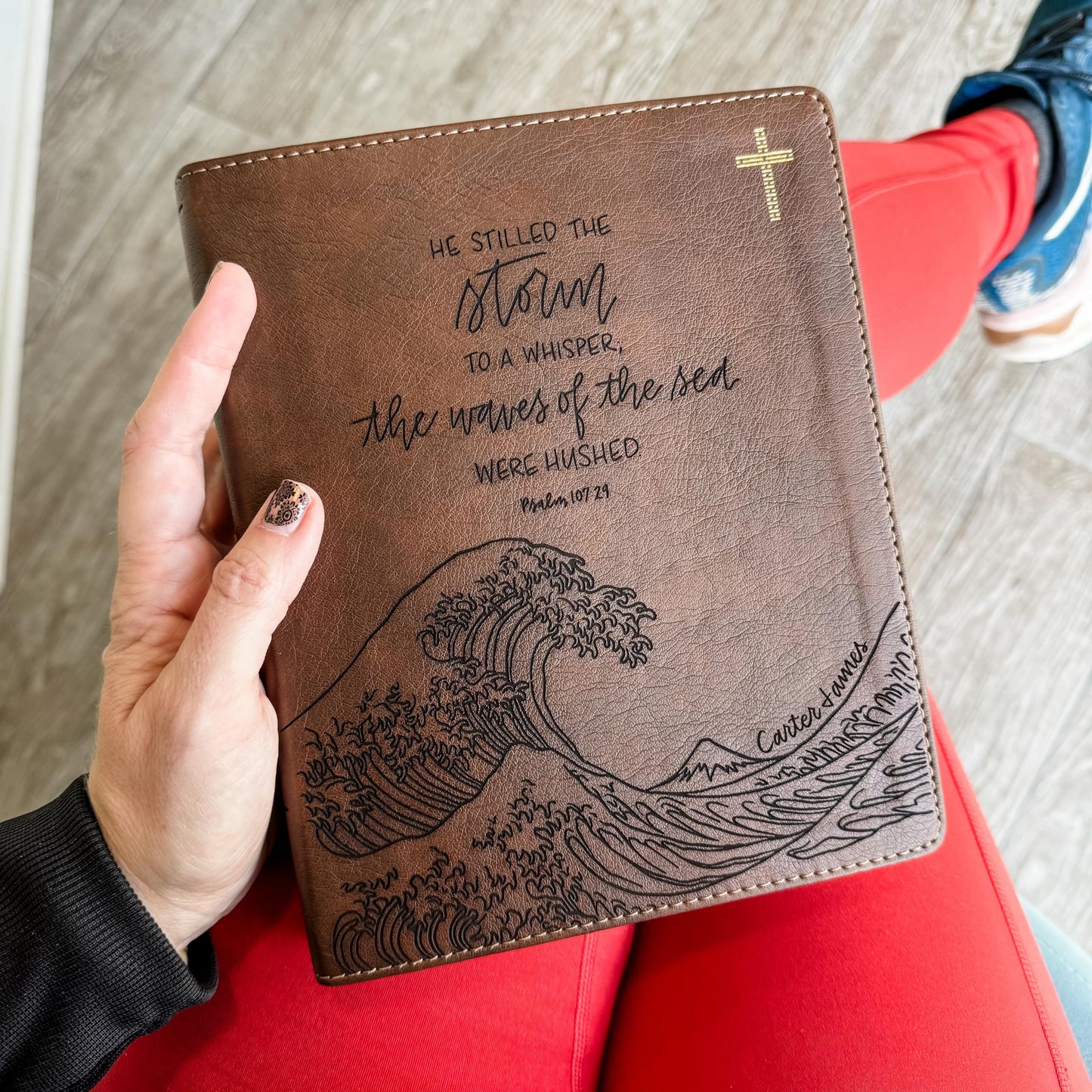 NIV Journaling Bible - He Stilled the Storm - Personalized