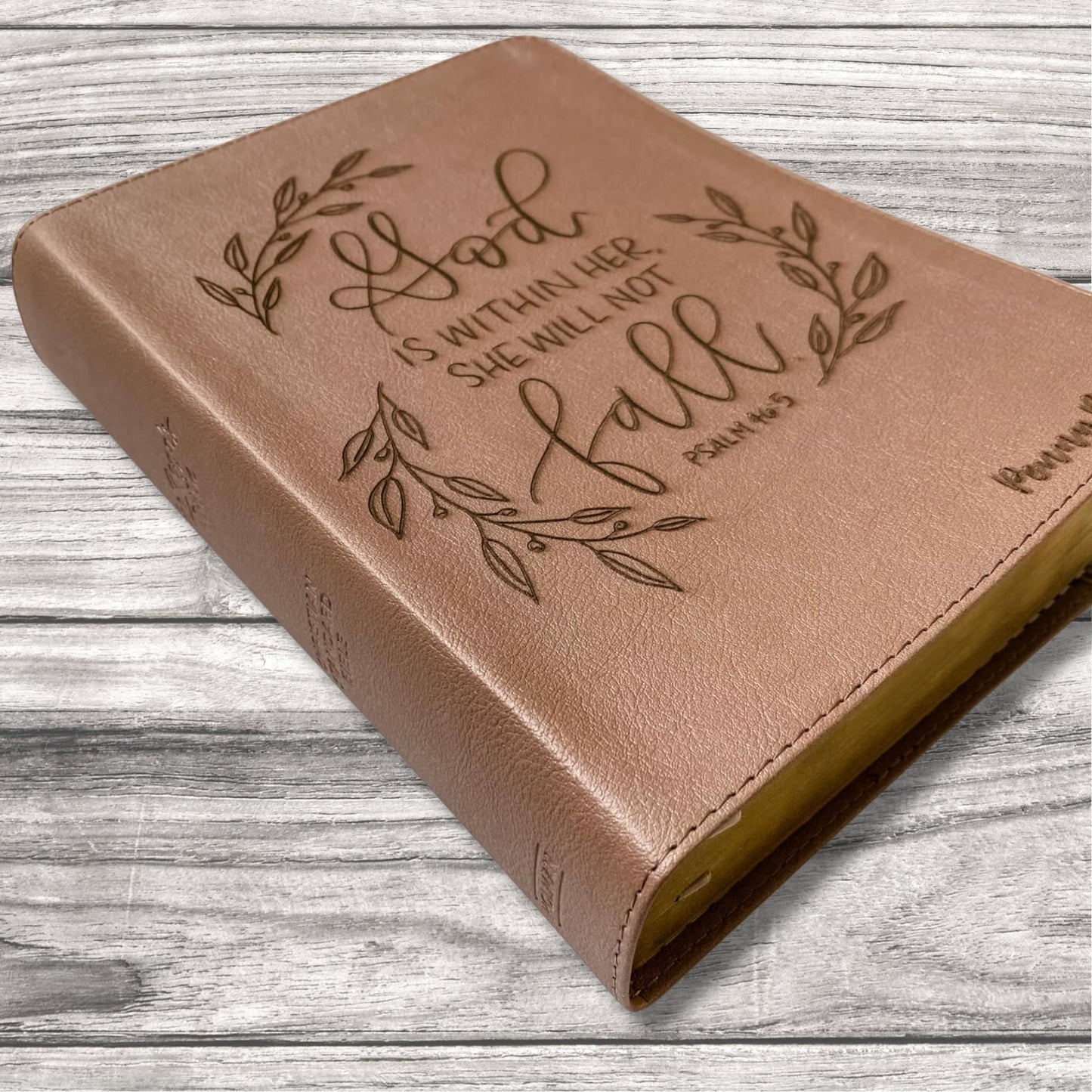 CSB She Reads Truth Bible - Rose Gold - God is Within Her - Add Your Name
