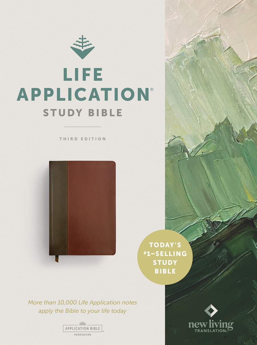 Life Application NLT Study BIble, Brown LeatherLike