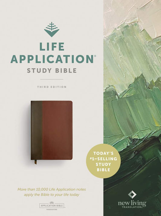 Life Application NLT Study BIble, Brown LeatherLike