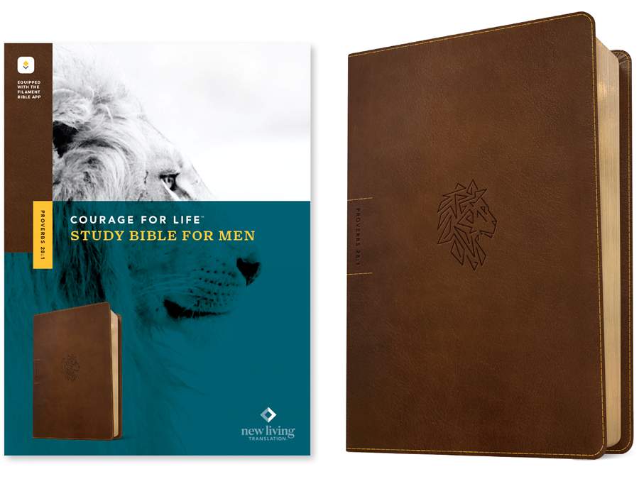 NLT Courage for Life Men's Study Bible, Brown