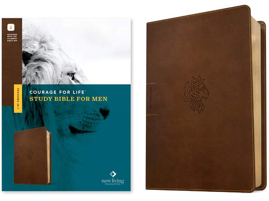 NLT Courage for Life Men's Study Bible, Brown