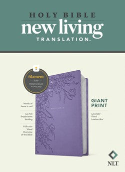 NLT Giant Print Bible, Filament Enabled, Lavender Floral