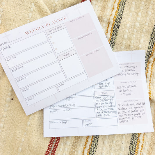 Weekly Priority Notepad