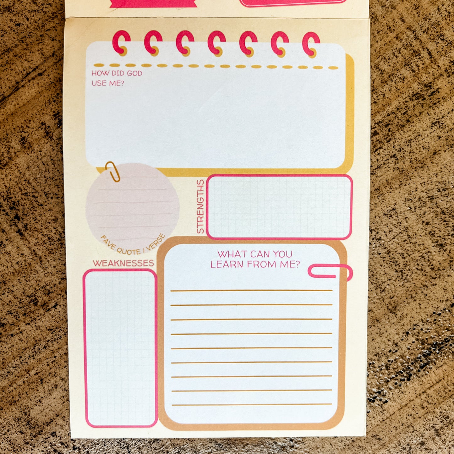 Boho Bible Character Study Double-Sided 5x7 Notepad