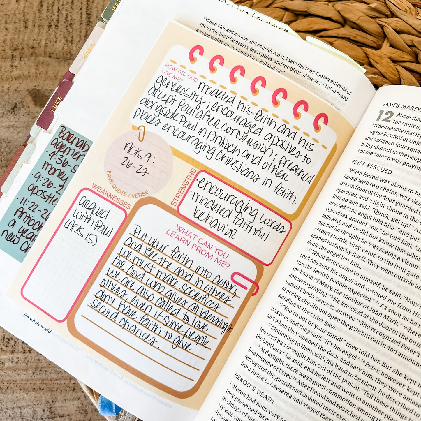 Boho Bible Character Study Double-Sided 5x7 Notepad