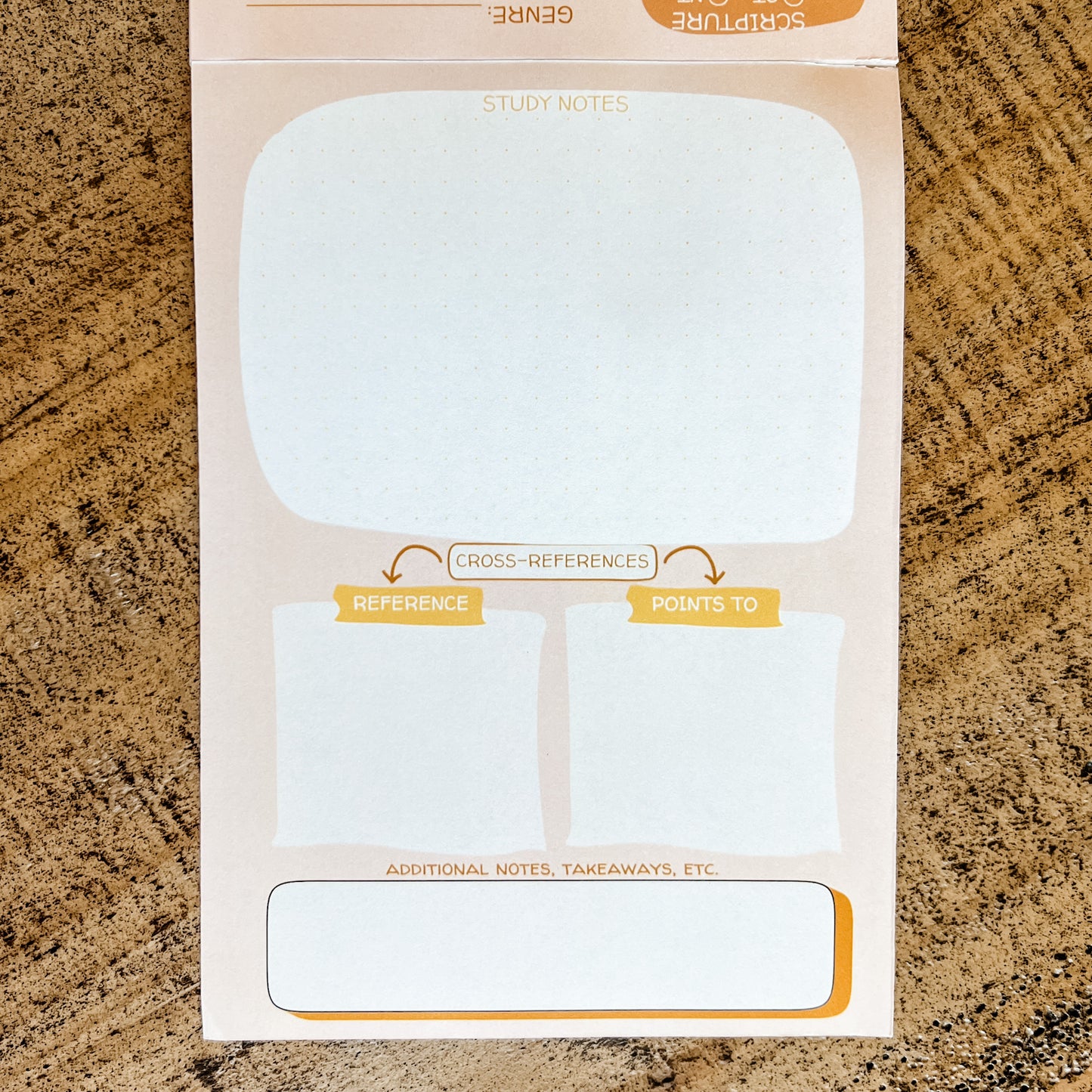 Boho Bible Study Double-Sided 5x7 Notepad