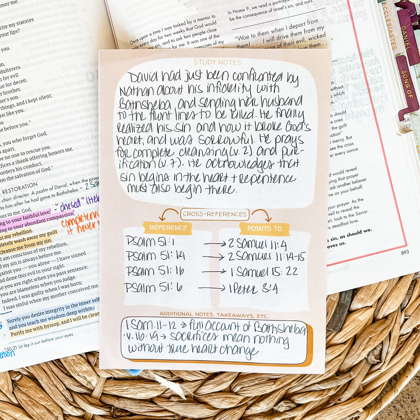 Boho Bible Study Double-Sided 5x7 Notepad