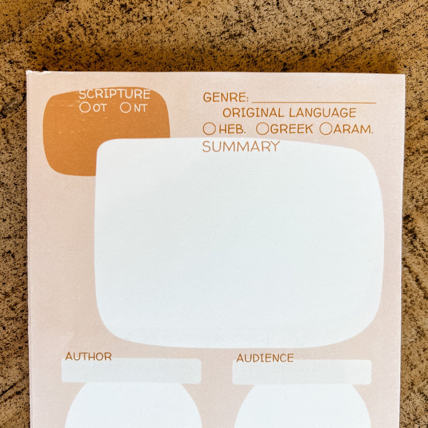 Boho Bible Study Double-Sided 5x7 Notepad