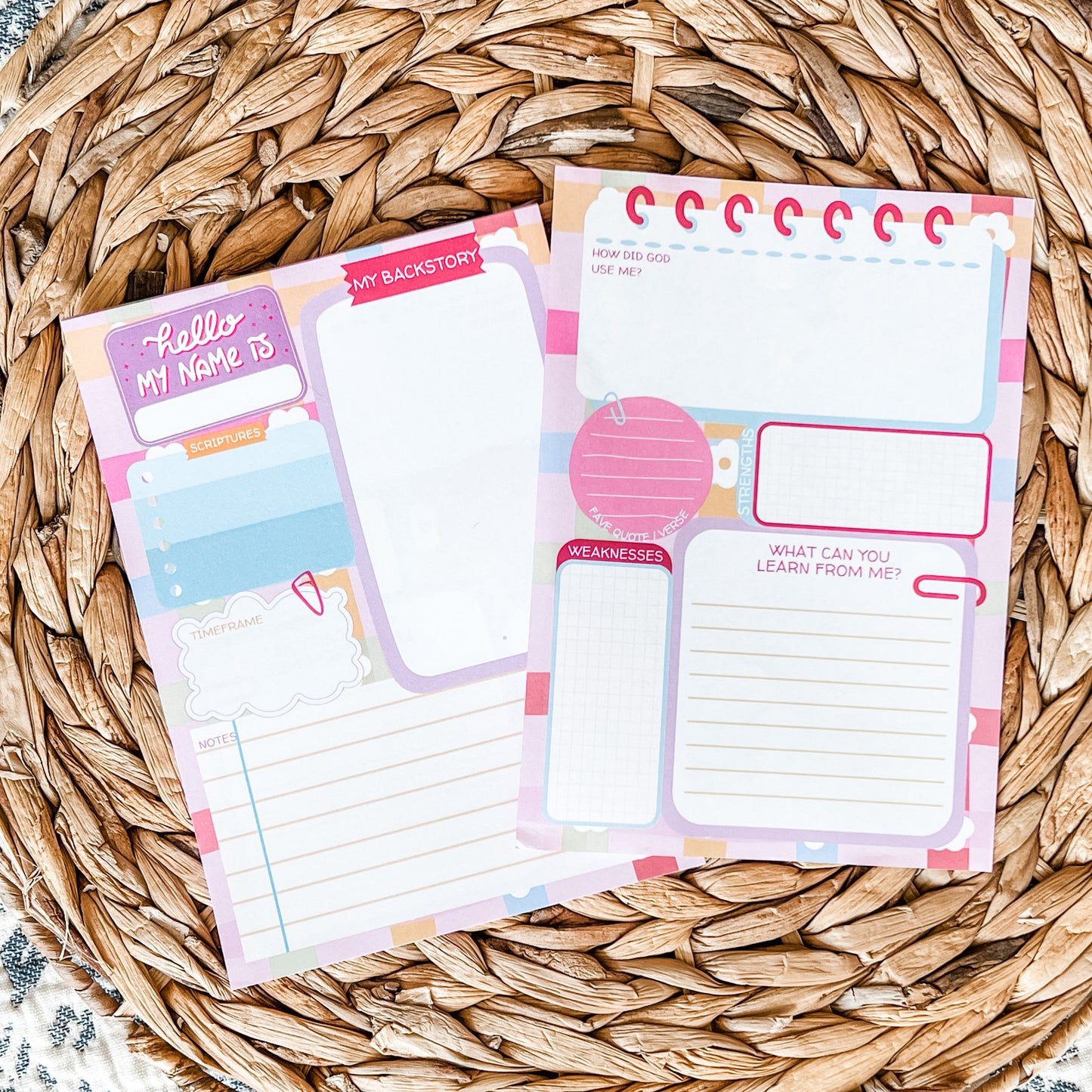 Bright Bible Character Study Double-Sided 5x7 Notepad