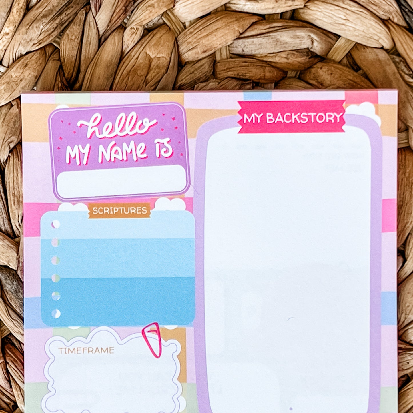 Bright Bible Character Study Double-Sided 5x7 Notepad