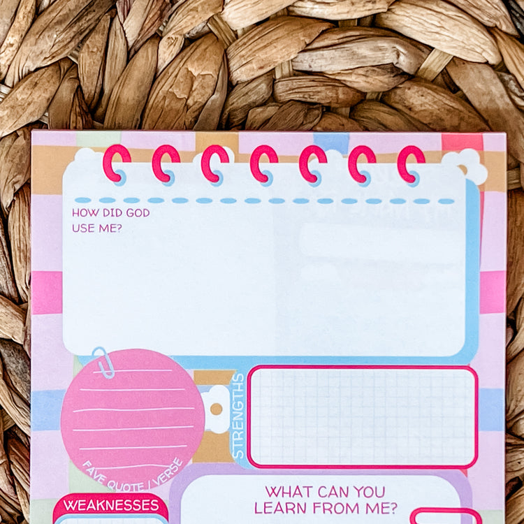 Bright Bible Character Study Double-Sided 5x7 Notepad