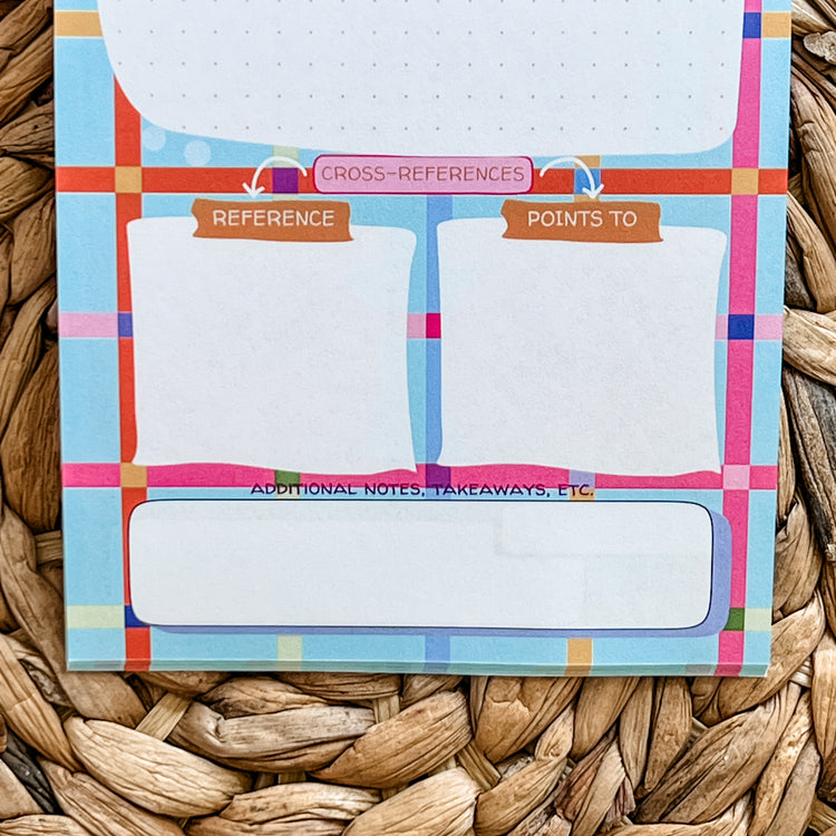 Bright Bible Study Double-Sided 5x7 Notepad