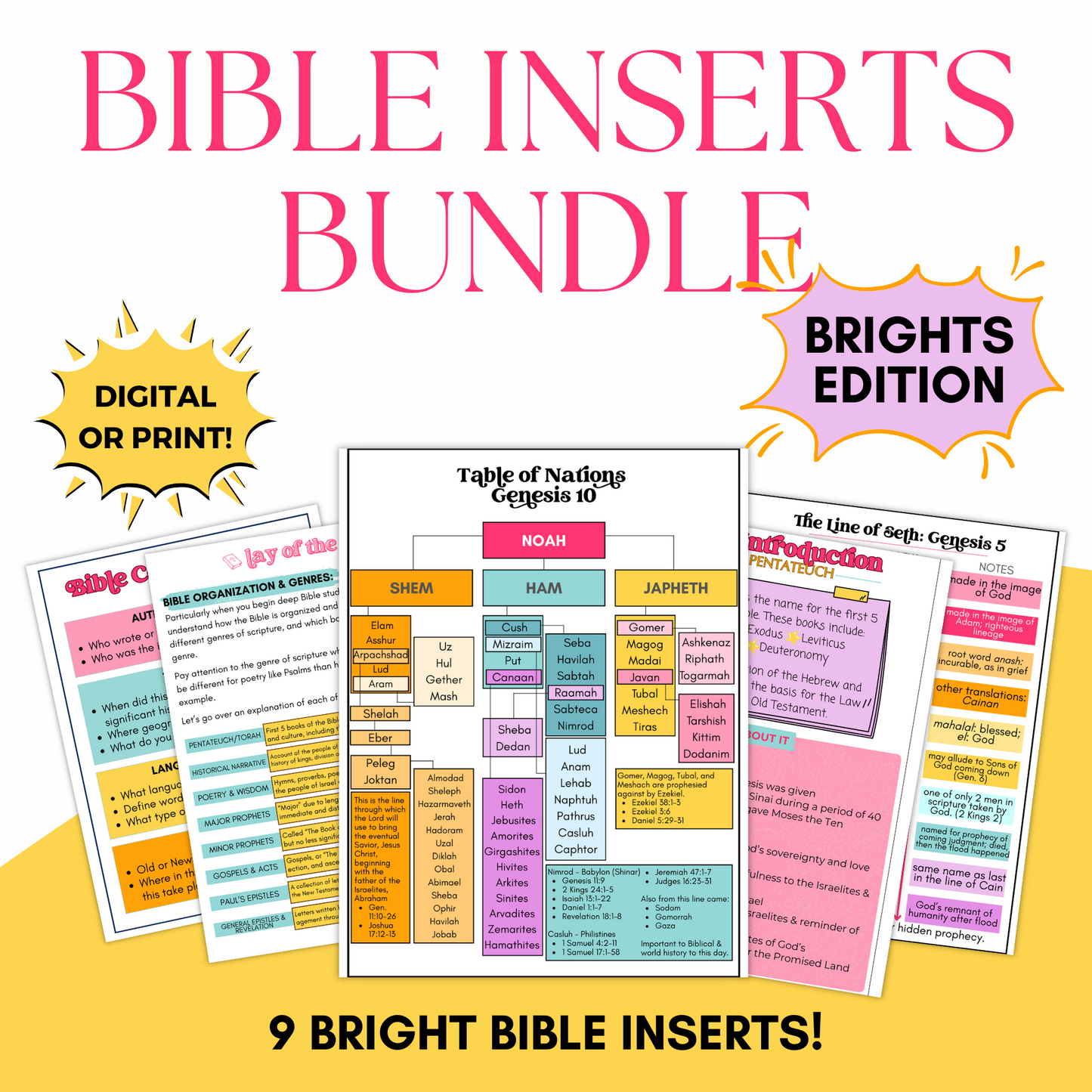 Bright Bible Inserts