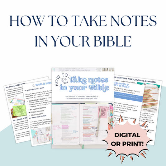 How to Take Notes in Your Bible