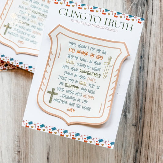 Armor of God Cling to Truth™️ Mirror Cling