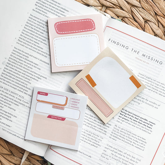 Boho Bible Study Sticky Note Set