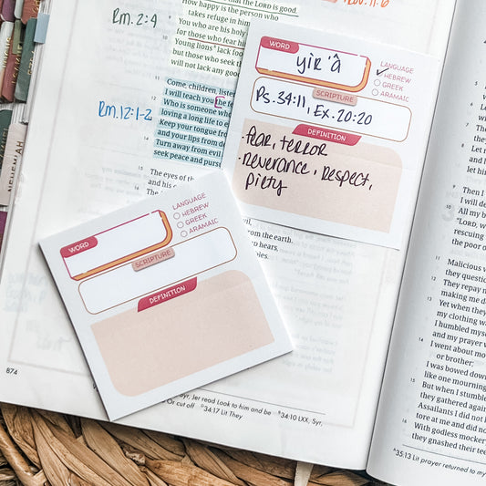 Boho Bible Study Sticky Note Set