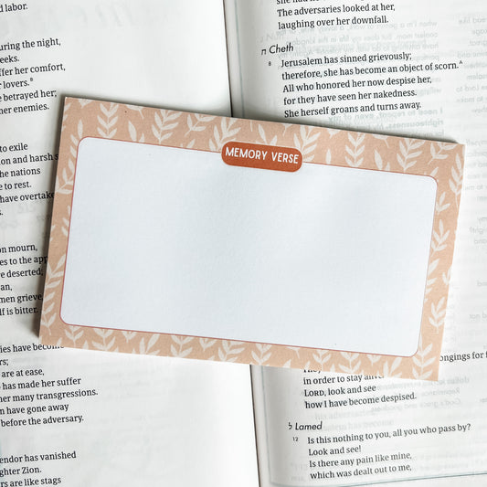 Boho Memory Verse Sticky Notes
