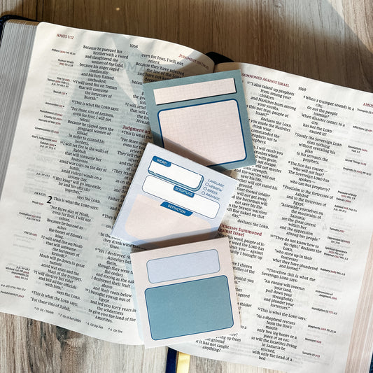 Men's Bible Study Sticky Note Set