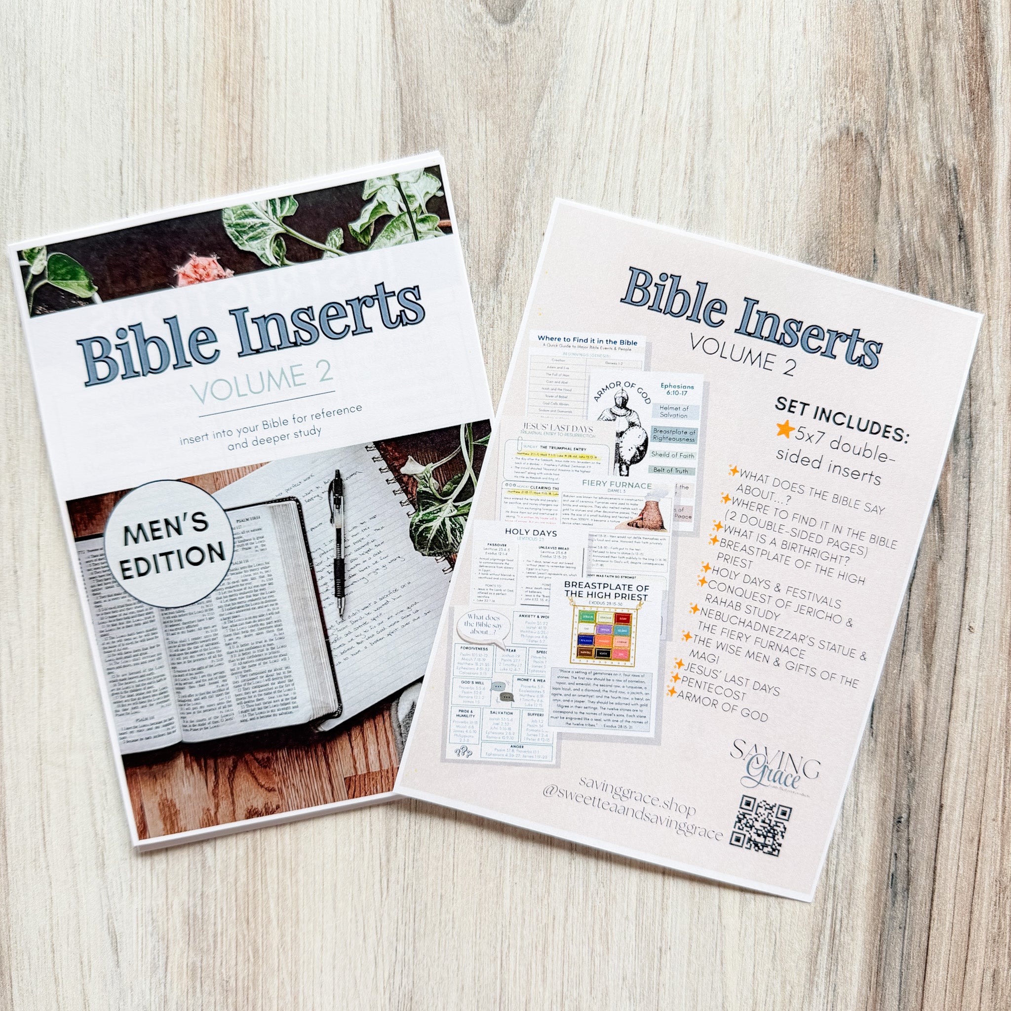 Men's Bible Inserts - Volume 2 – Saving Grace Print Shop