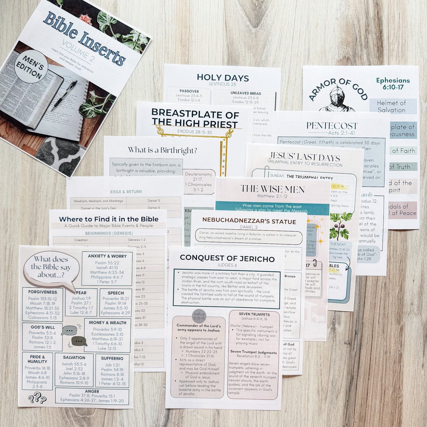 Men's Bible Inserts - Volume 2
