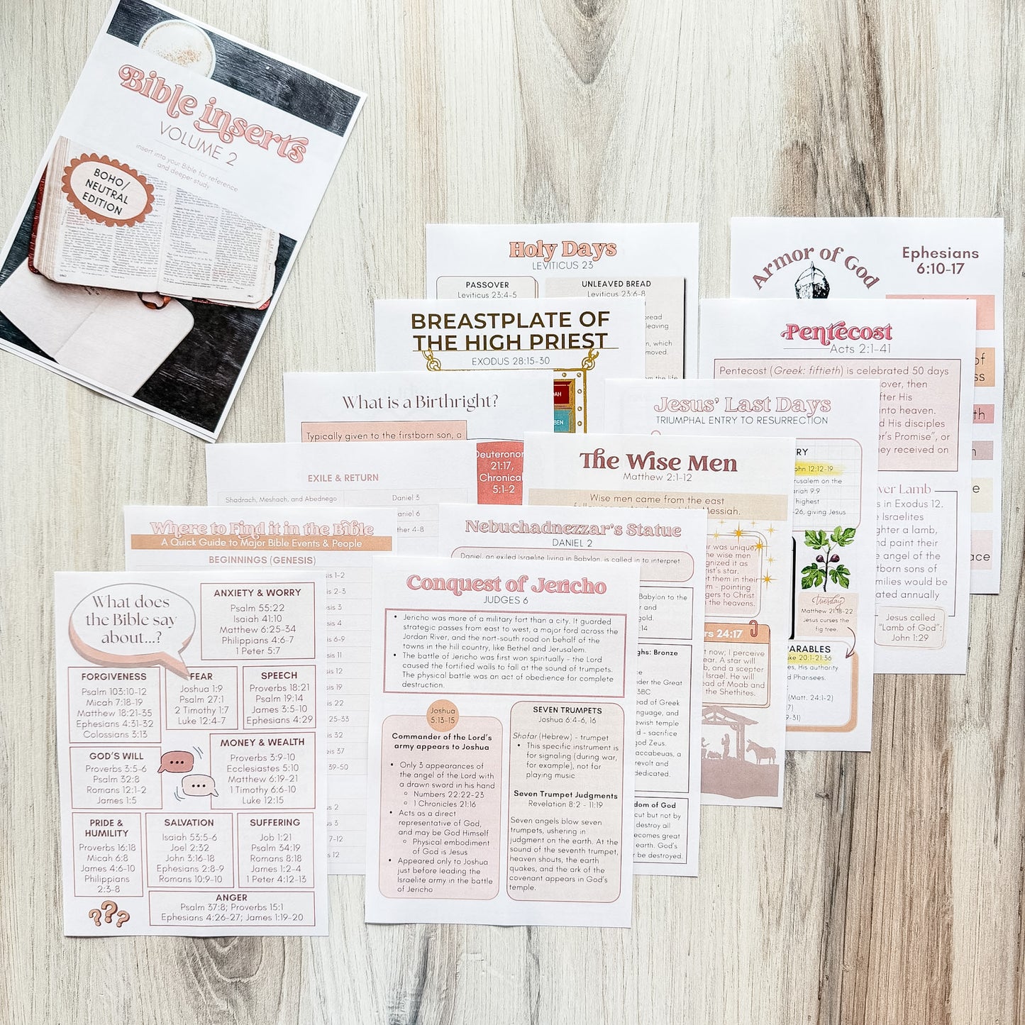 Boho Bible Inserts - Vol. 2