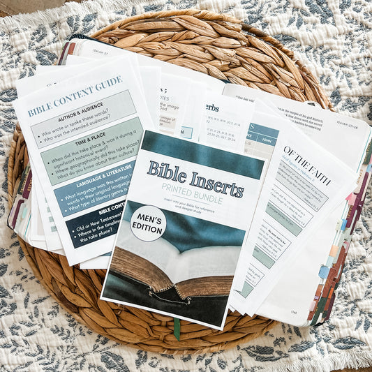 Men's Bible Inserts