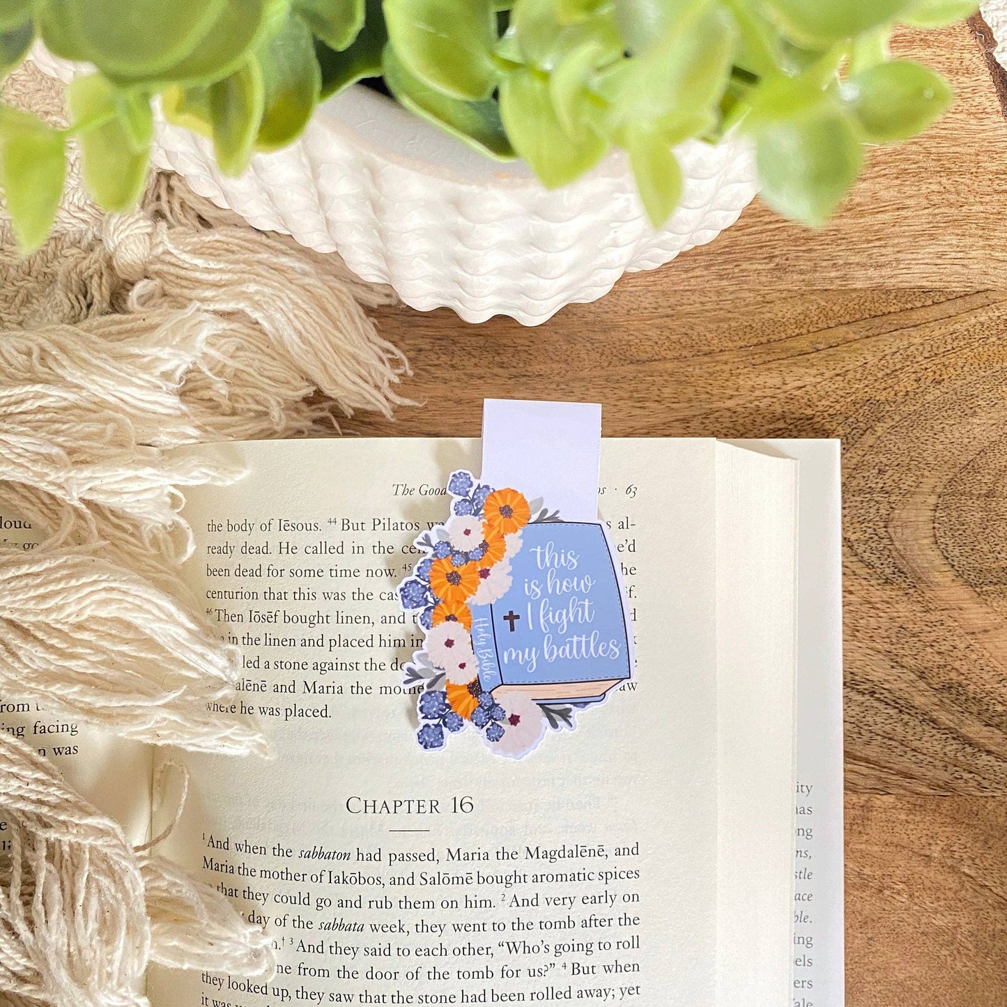 This Is How I Fight My Battles Christian Bookmark