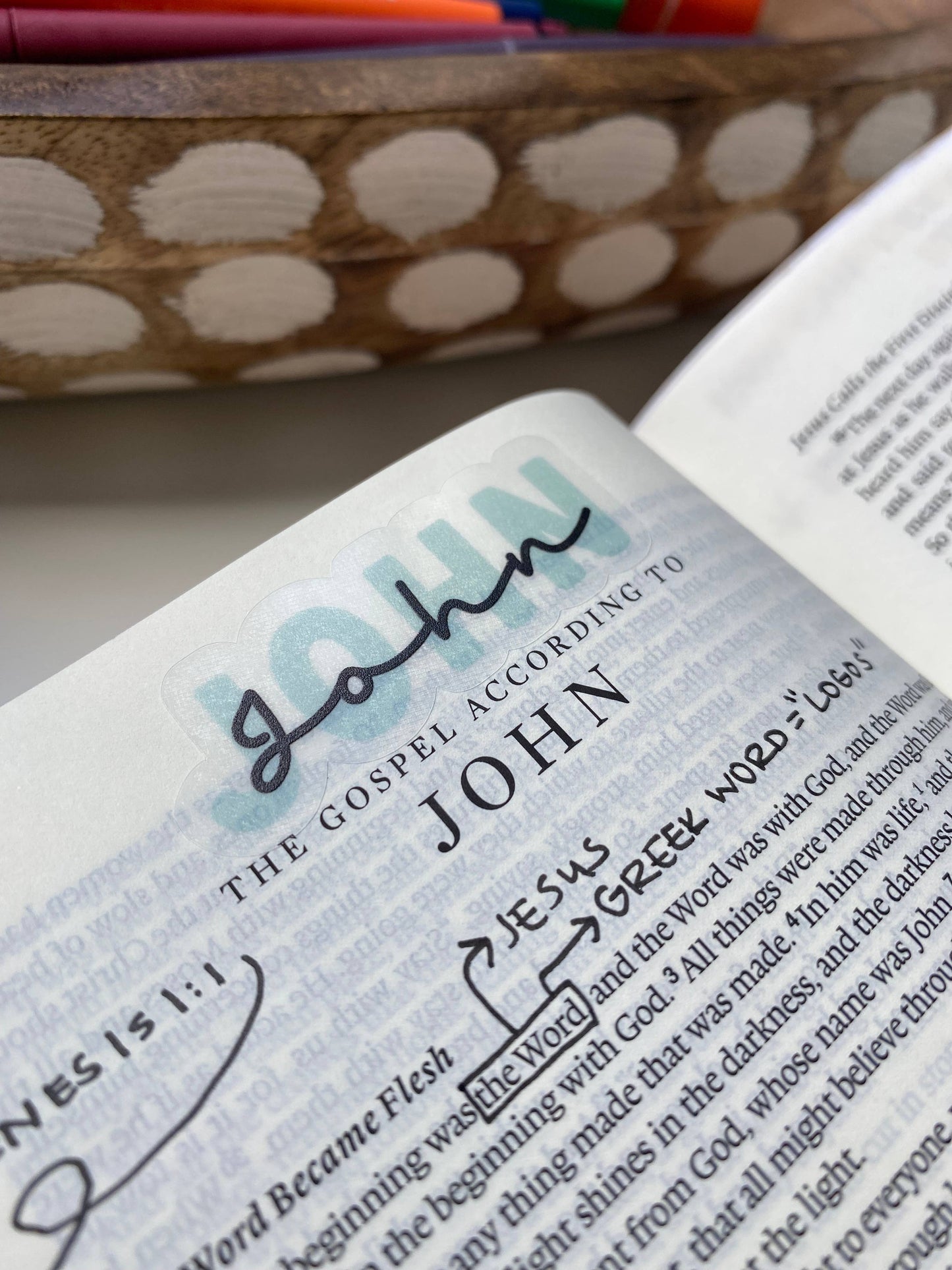 BOHO Books of the Bible Header Sticker Labels