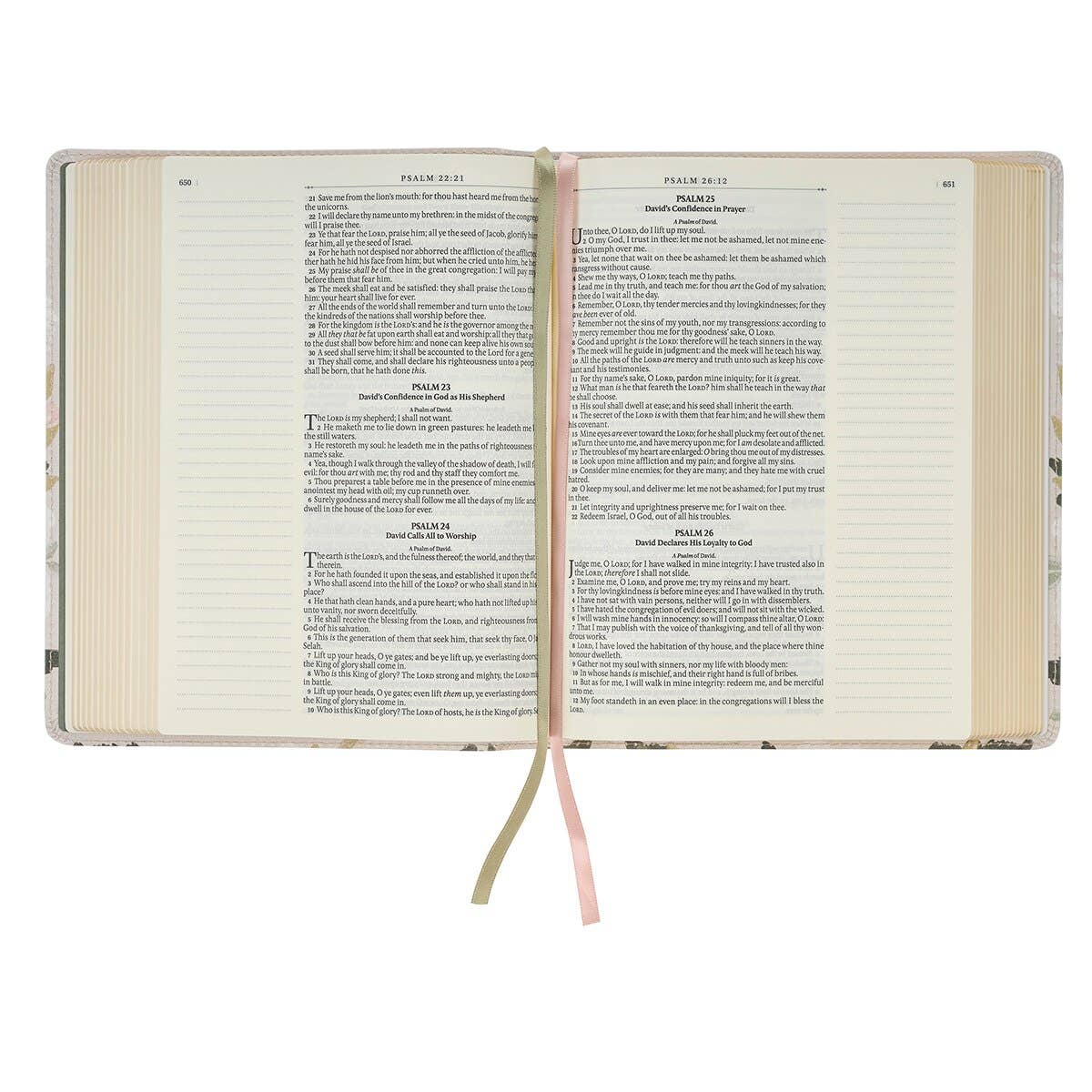KJV Note-taking Bible Faux Leather Floral