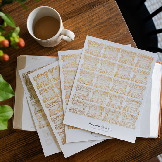 Gold Foil & Cream Bible Tabs