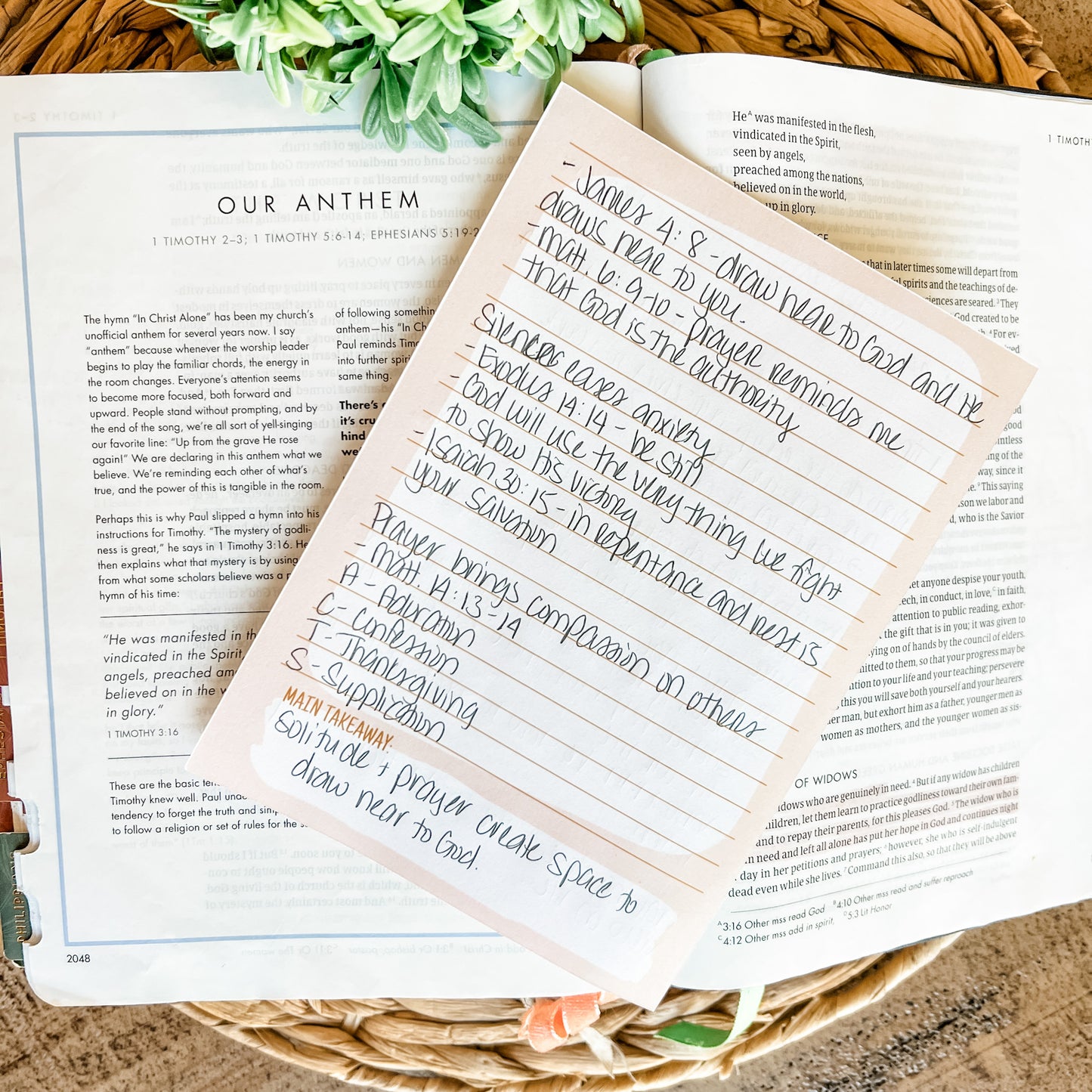 Boho Sermon Notes Double-Sided 5x7 Notepad