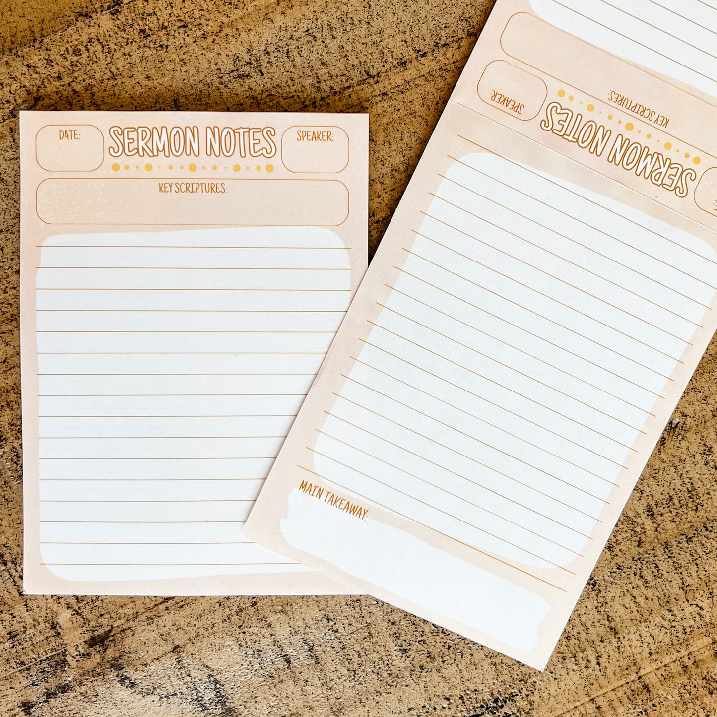Boho Sermon Notes Double-Sided 5x7 Notepad