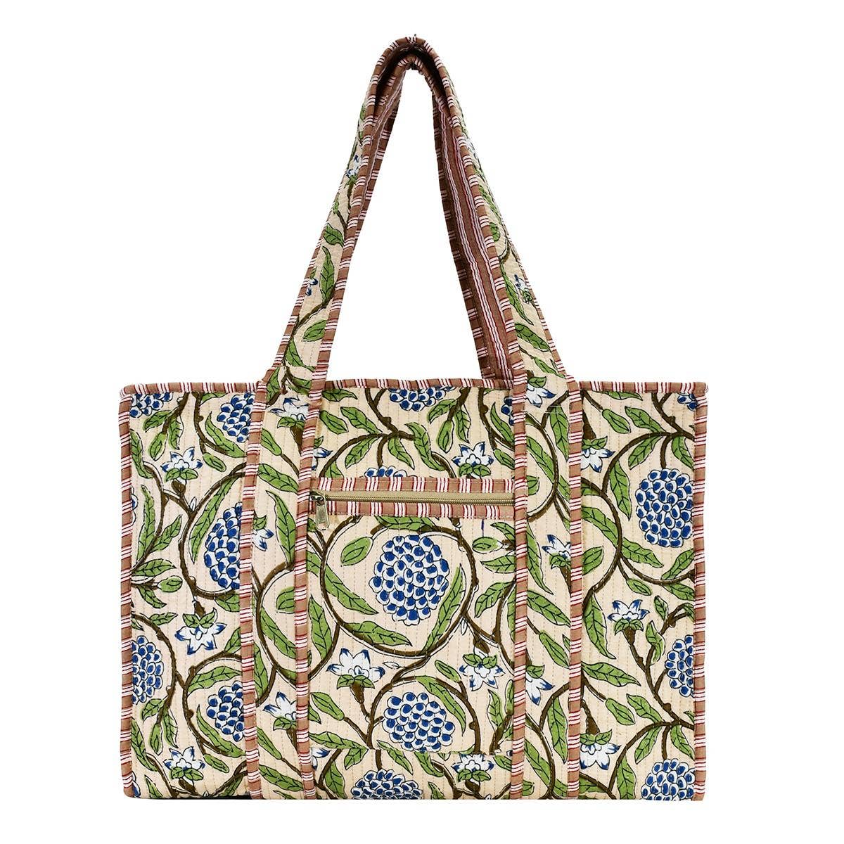 Tan Blueberry Tote