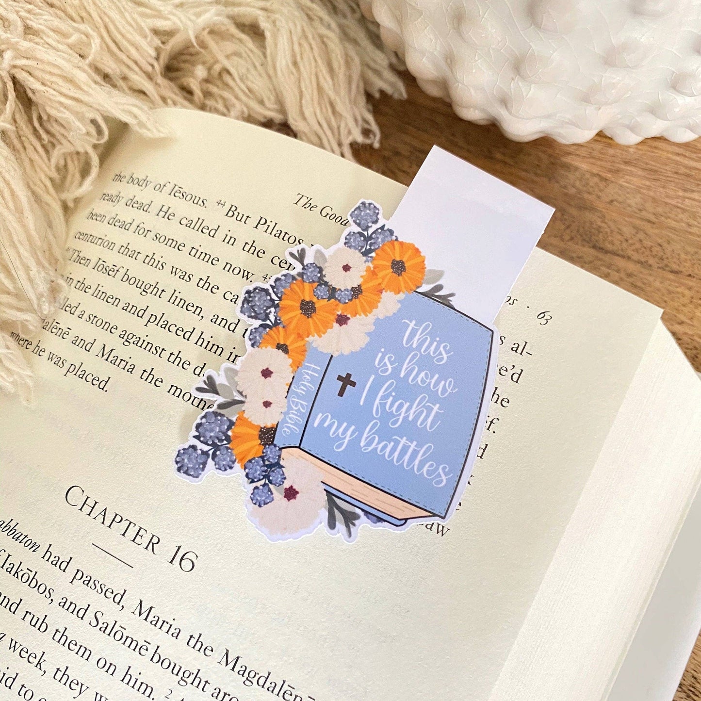 This Is How I Fight My Battles Christian Bookmark