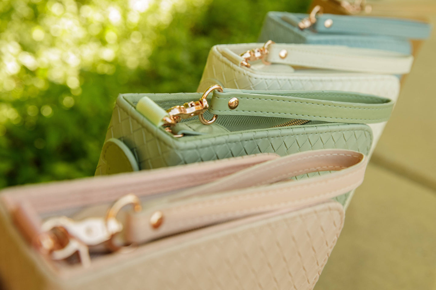 Sage Crossbody Weave Bible Case