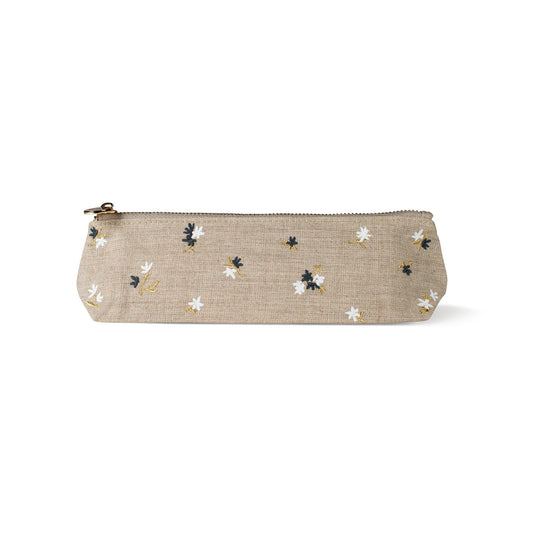 Gold Floral Pencil Pouch