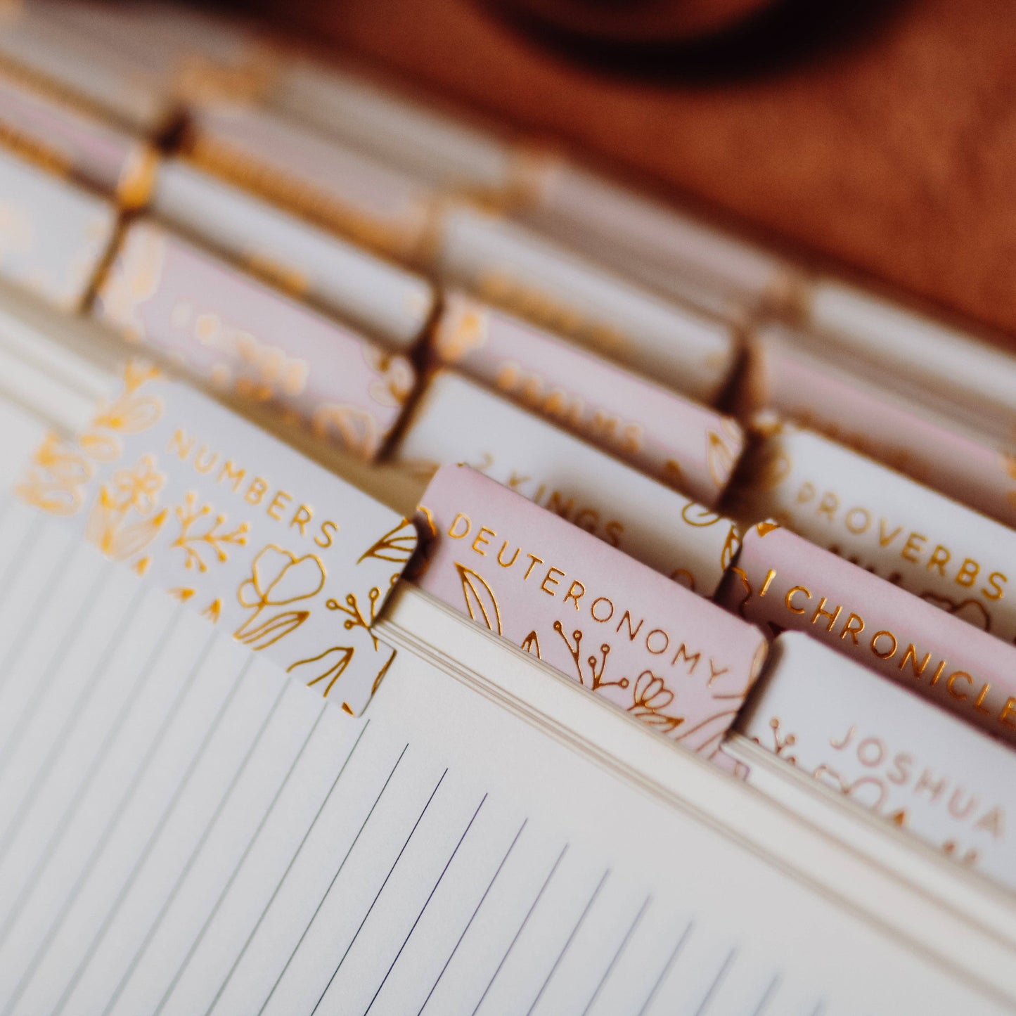 Gold Foil & Dusty Pink Bible Tabs