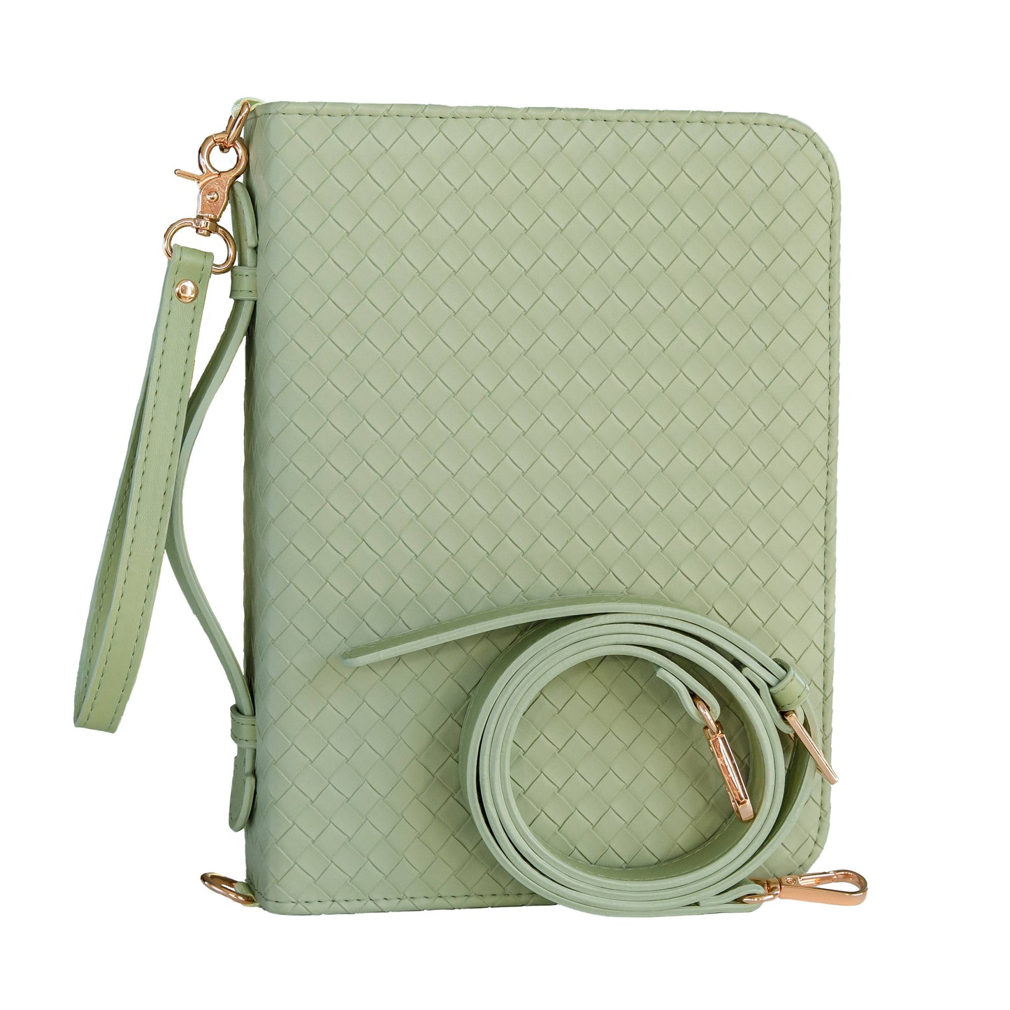 Sage Crossbody Weave Bible Case