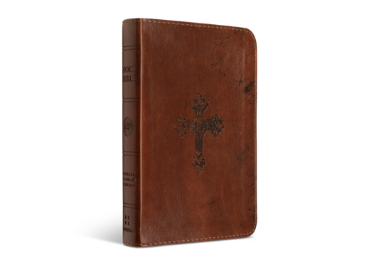 ESV Compact, Walnut Weathered Cross