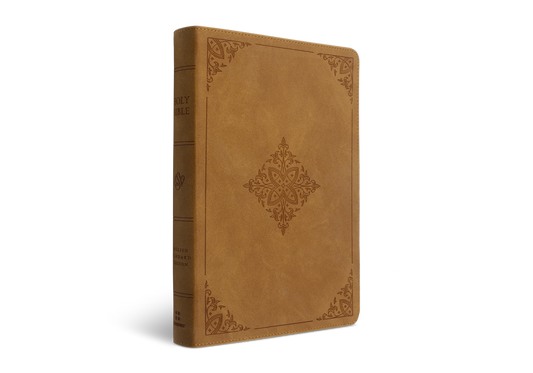 ESV Large Print, Trutone, Nubuck Caramel