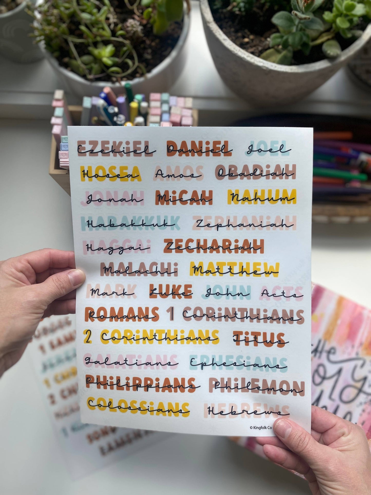 BOHO Books of the Bible Header Sticker Labels