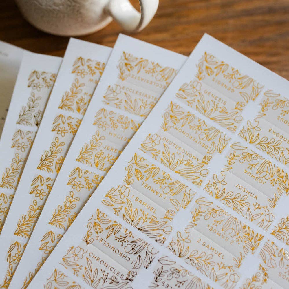 Gold Foil & Cream Bible Tabs