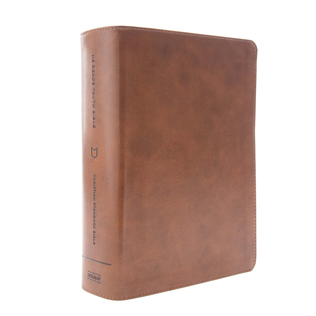 CSB He Reads Truth Bible, Saddle Leathertouch