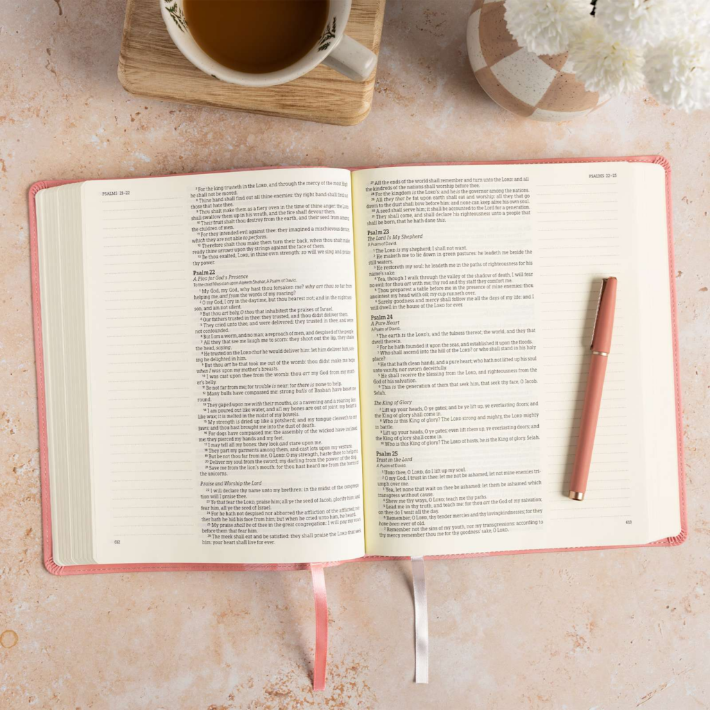 KJV Notetaking Bible, Large Print, Soft Pink