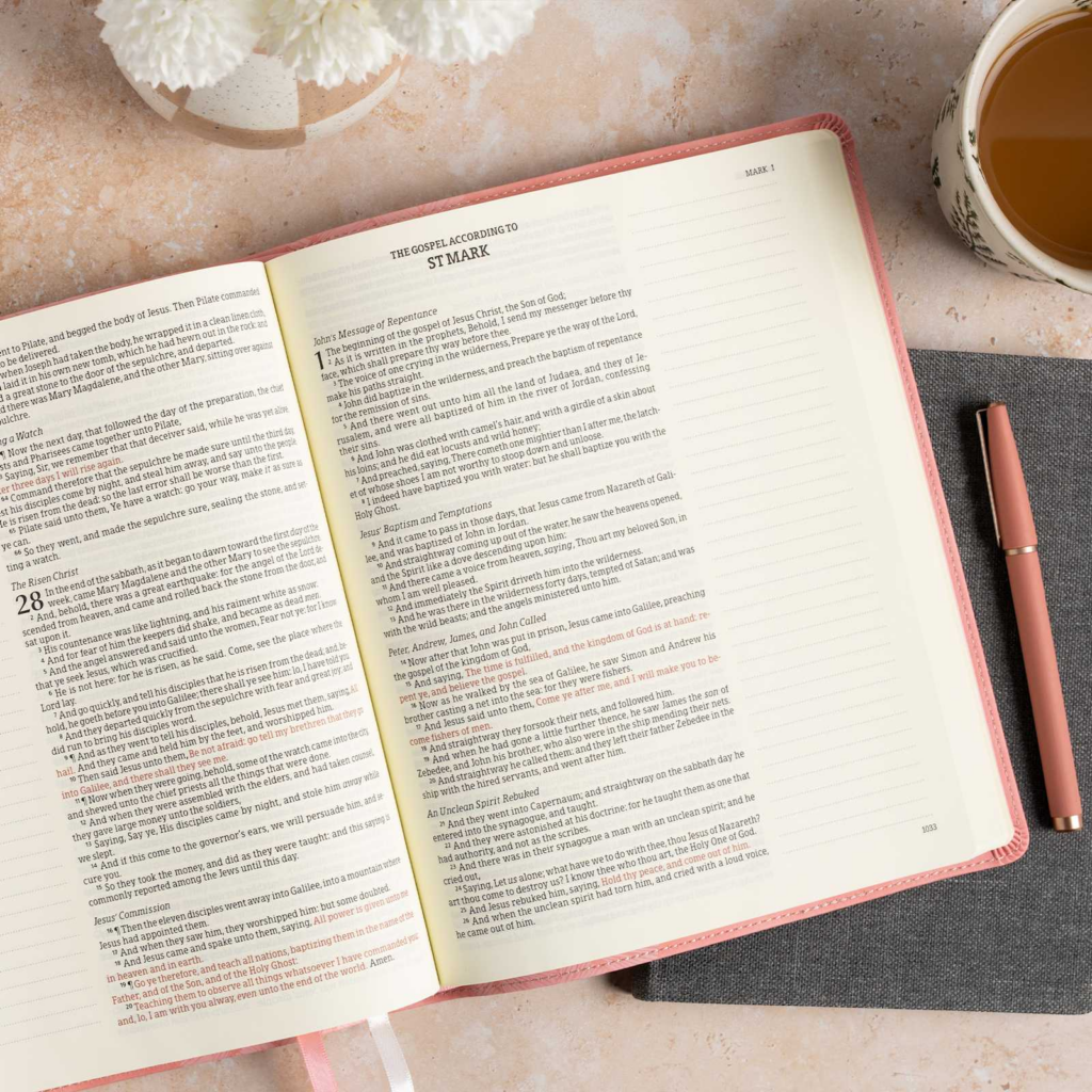 KJV Notetaking Bible, Large Print, Soft Pink