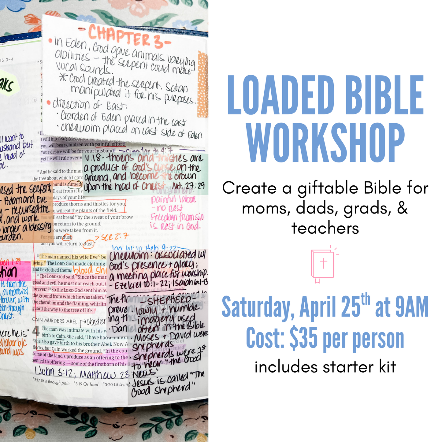 April 25th - In-Person Loaded Bible Workshop
